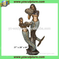 bronze mermaid fountain for garden decoration hot sale
